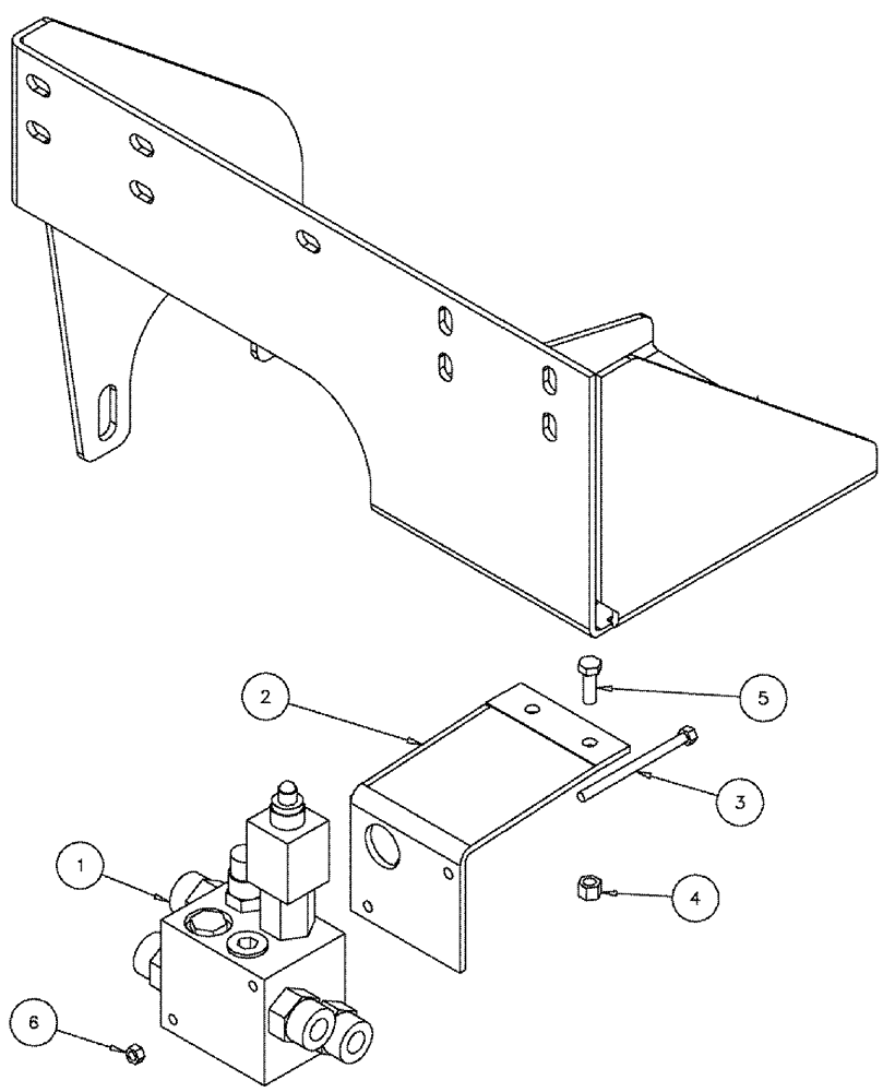 Схема запчастей Case IH 610 - (04-001) - PUMP CONTROL VALVE Hydraulic Plumbing