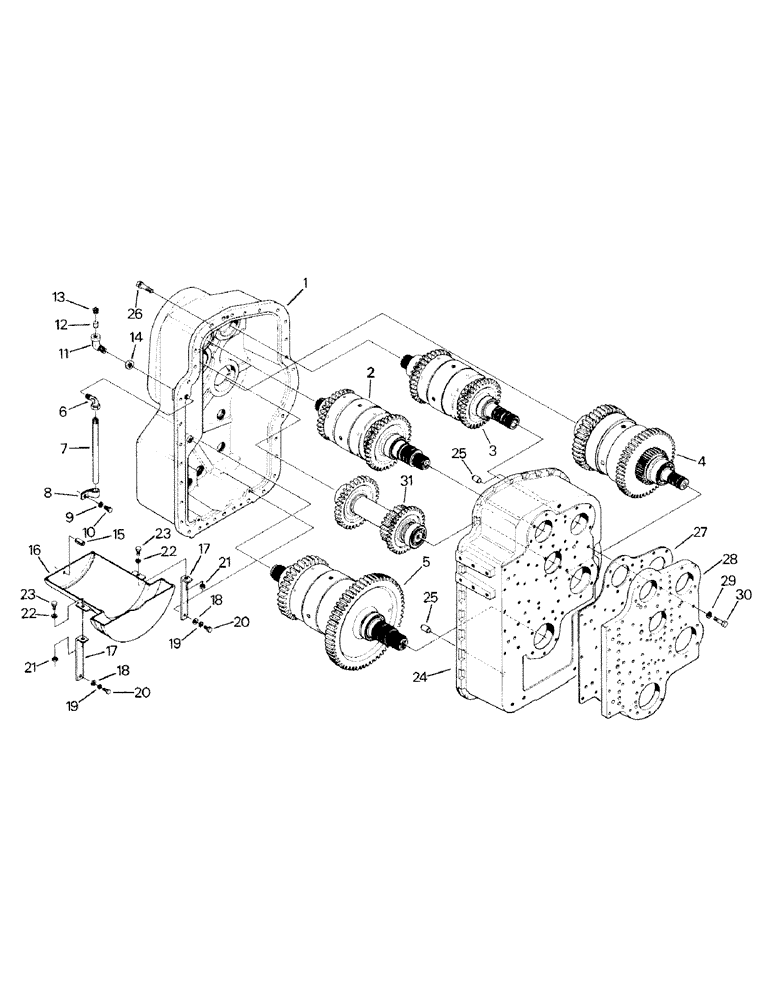 Схема запчастей Case IH STEIGER - (04-21) - TRANSMISSION ASSEMBLY (04) - Drive Train