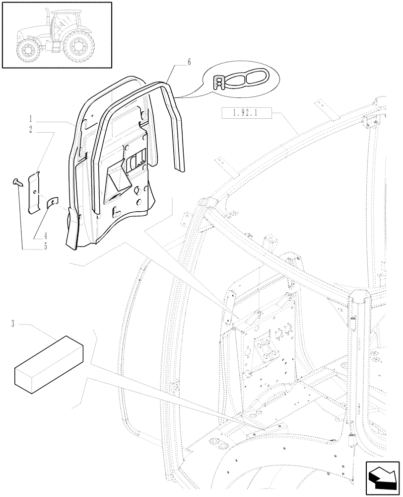 Схема запчастей Case IH PUMA 165 - (1.93.1) - SOUNDPROOFING (10) - OPERATORS PLATFORM/CAB