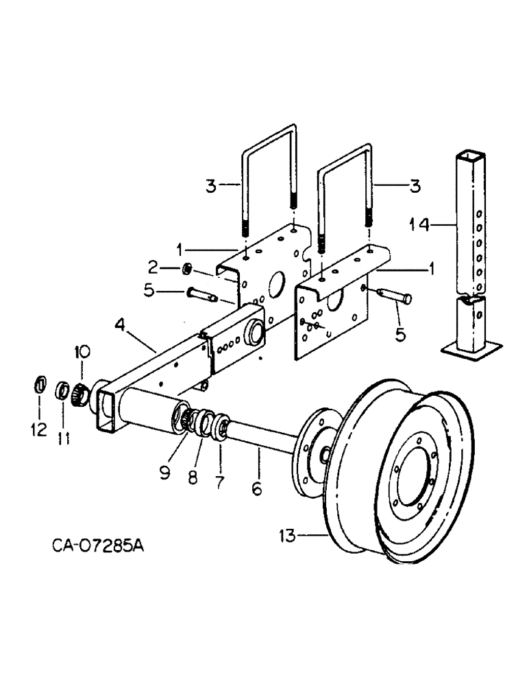 Схема запчастей Case IH 80 - (YB-05) - CARRYING WHEEL ATTACHMENT 