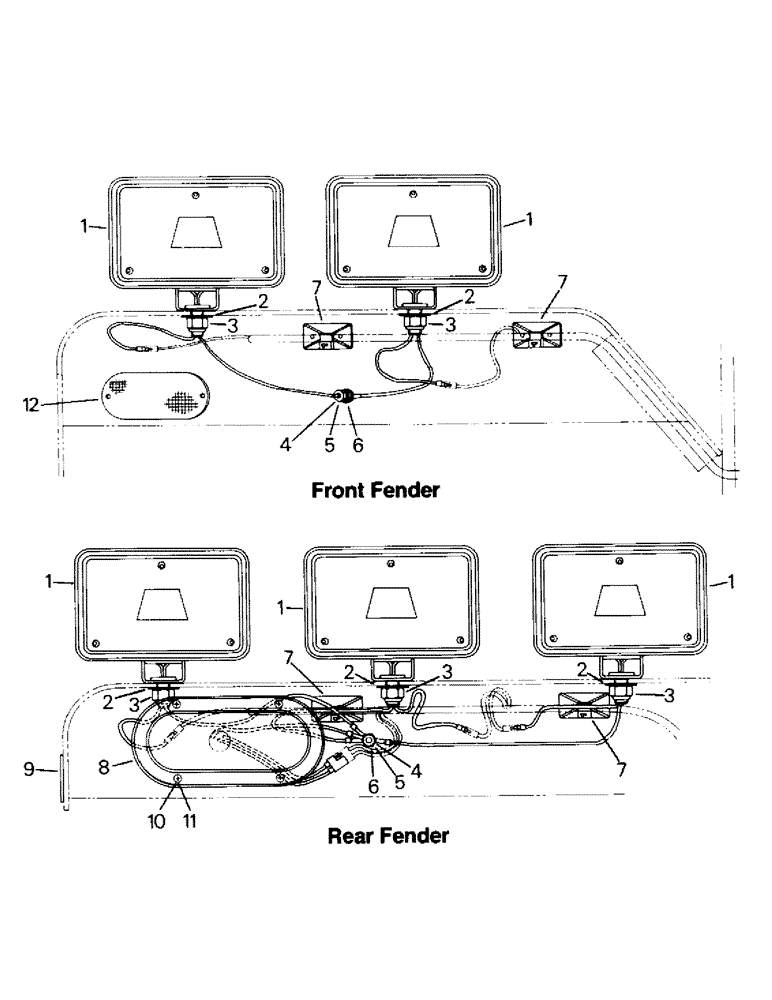 Схема запчастей Case IH STEIGER - (02-25) - CHASSIS LIGHTS - FRAME (06) - ELECTRICAL