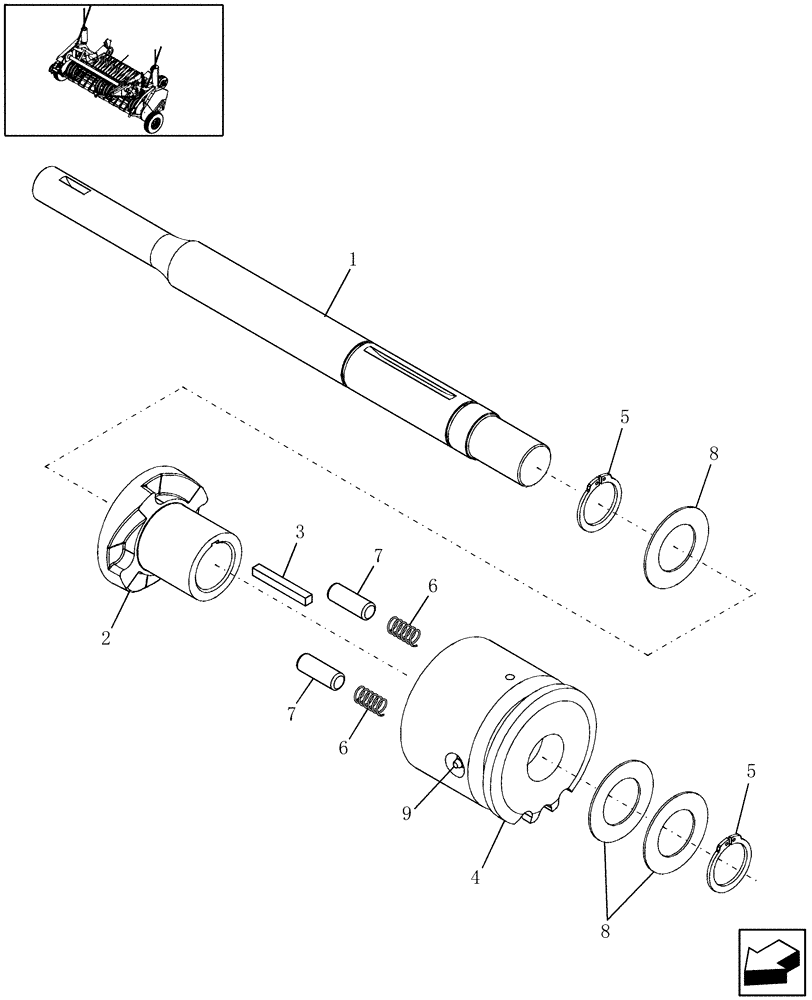 Схема запчастей Case IH RBX453 - (13.459) - 2M WIDE PICKUP, OVERRUN CLUTCH, EUROPE & R.O.W. (13) - FEEDER