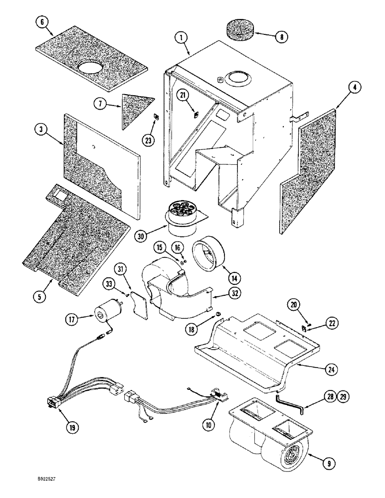 Схема запчастей Case IH 9310 - (9-088) - AIR CONDITIONER AND HEATER MODULE ASSEMBLY, INTERNAL COMPONENTS (09) - CHASSIS/ATTACHMENTS