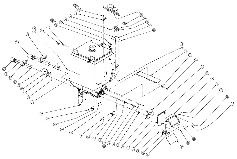 Схема запчастей Case IH 810 - (02-012) - PARTS GROUP, TRIPLE BIN, RH, 37 CU. FT., W/ AUGER Bin Group