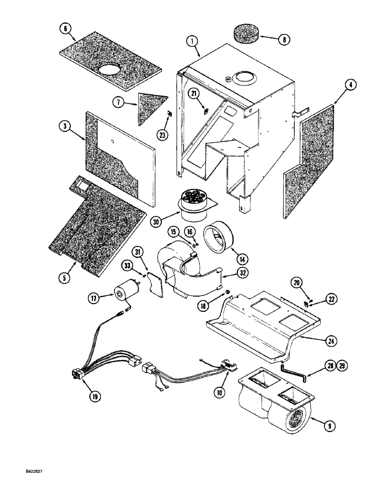 Схема запчастей Case IH 9280 - (9-092) - CAB AIR CONDITIONER & HEATER MODULE INTERNAL COMPONENTS P.I.N. JCB0028400 THROUGH JEE0031849 (09) - CHASSIS/ATTACHMENTS