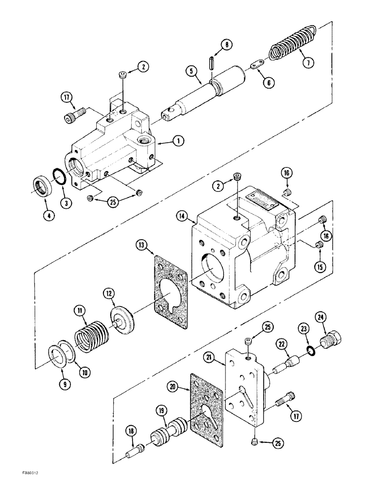 Схема запчастей Case IH 9380 - (6-026) - POWER SHIFT TRANSMISSION ASSEMBLY, CLUTCH CONTROL VALVE ASSEMBLY (06) - POWER TRAIN