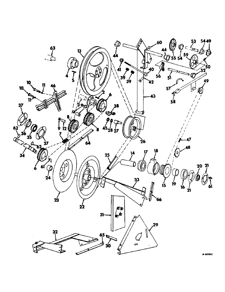 Схема запчастей Case IH 915 - (R-20) - SEPARATOR, VARIABLE CYLINDER DRIVE, SERIAL NO. 1249 AND BELOW Separation