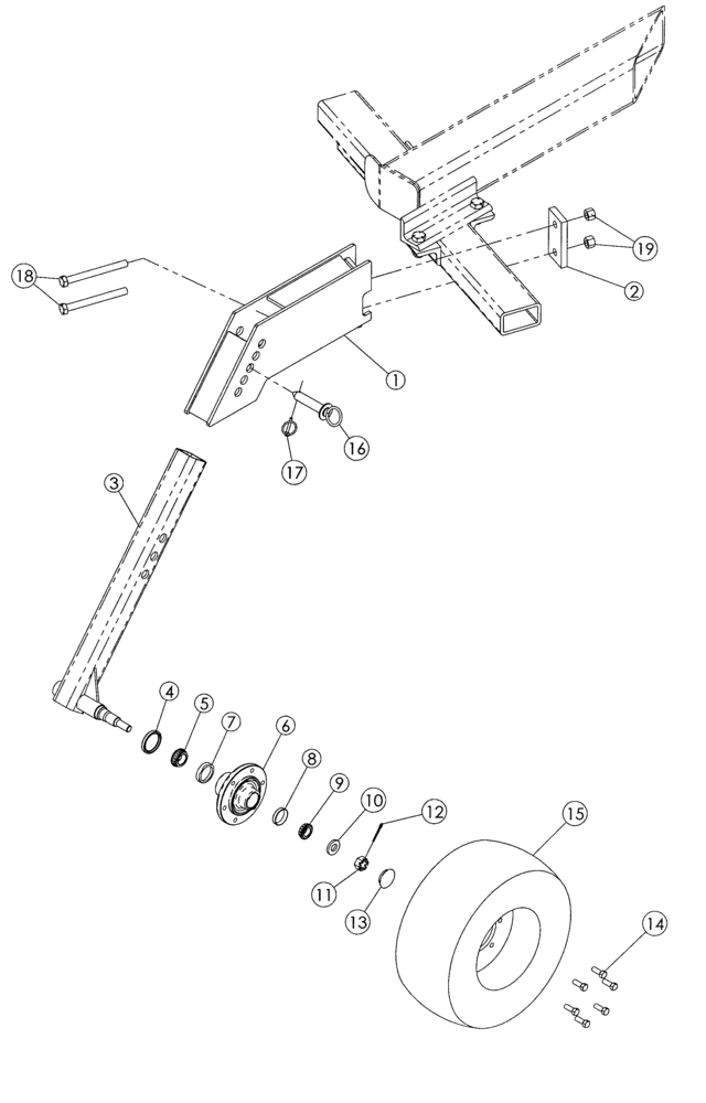 Схема запчастей Case IH RMX370 - (44.100.05) - GAUGE WHEEL PARTS 2007 AND PRIOR UNITS (44) - WHEELS