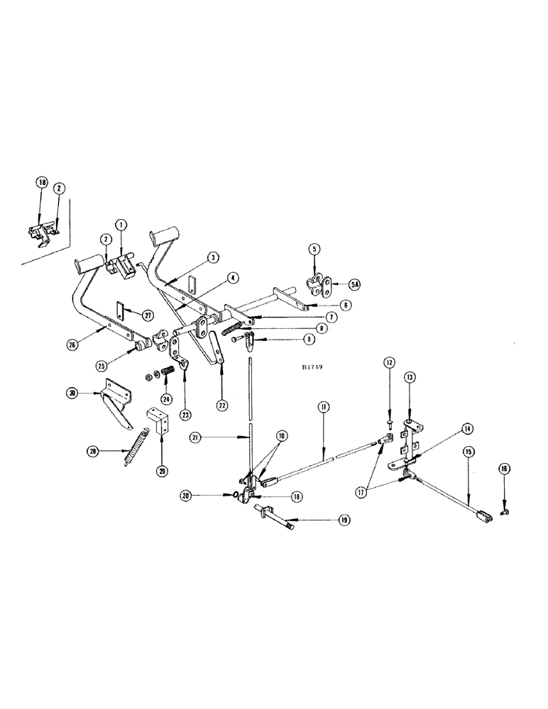 Схема запчастей Case IH 660 - (276) - PARKING BRAKE PEDAL AND LINKAGE 