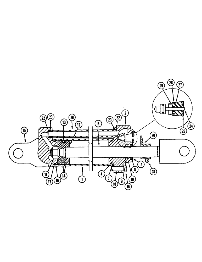 Схема запчастей Case IH 4500 - (8-068) - HYDRAULIC CYLINDER, WITH DUAL FRONT PORTS, 3-1/2 ID X 8 INCH STROKE, IH (08) - HYDRAULICS