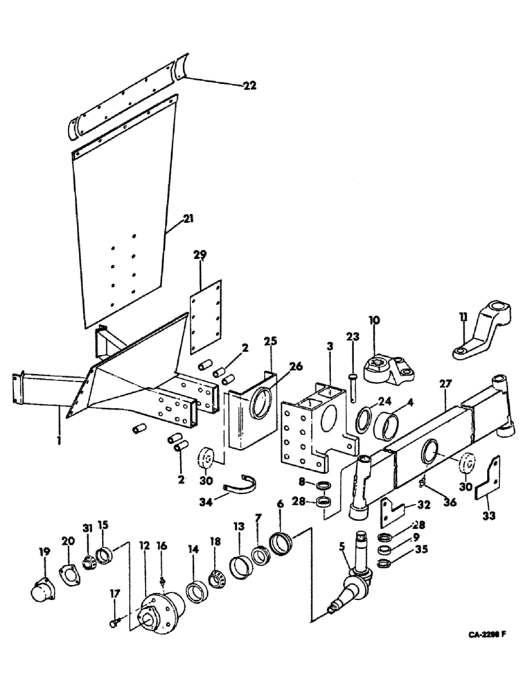 Схема запчастей Case IH 815 - (14-01) - SUSPENSION, STEERING AXLE, NON-ADJUSTABLE Suspension