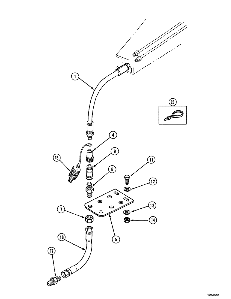 Схема запчастей Case IH L550 - (8-024) - HYDRAULICS - EXTERNAL VALVE (3 FUNCTION C70 - C100), W/OUT SELF LEVELING (08) - HYDRAULICS