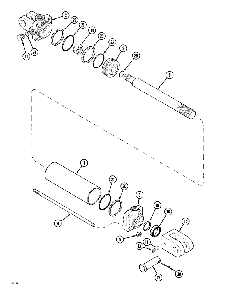 Схема запчастей Case IH 6650 - (8-6) - HYDRAULIC CYLINDER, 3 X 8 INCH (08) - HYDRAULICS