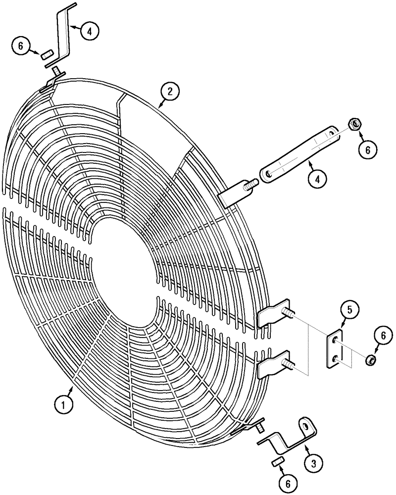 Схема запчастей Case IH MX100C - (02-04) - FAN SHIELDS (02) - ENGINE