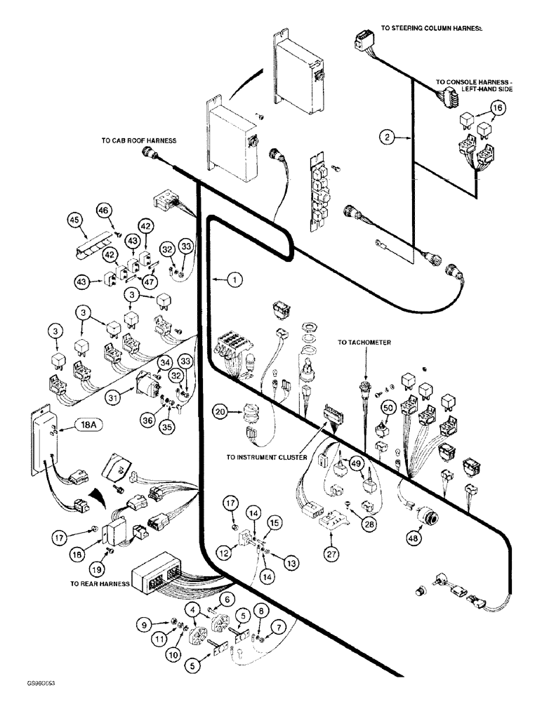 Схема запчастей Case IH 2022 - (4-14) - CONSOLE HARNESS, RIGHT-HAND SIDE, W/ SEPARATE OPERATORS PRESENCE SWITCH HARNESS W/O AUDIBLE ALARM (06) - ELECTRICAL SYSTEMS