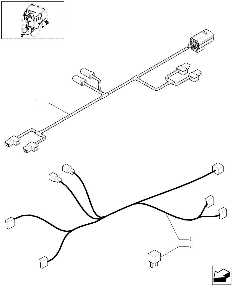 Схема запчастей Case IH MAXXUM 140 - (1.75.4/02) - HYDRAULIC TRAILER BRAKE - HARNESS (VAR.330718-330723-331723) (06) - ELECTRICAL SYSTEMS