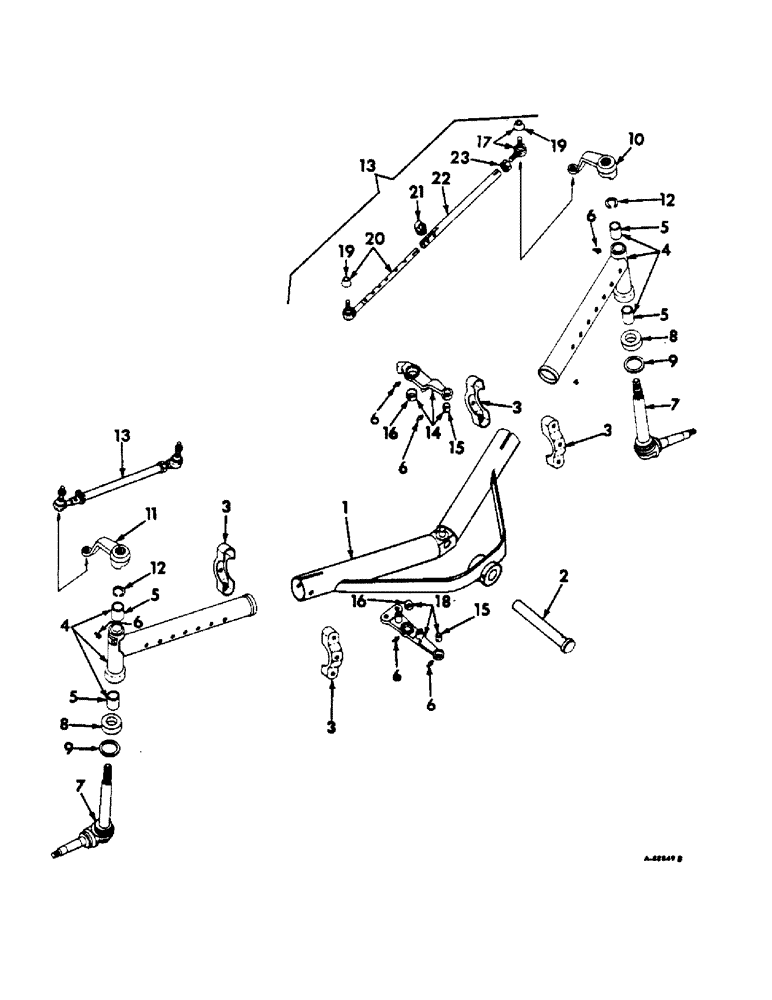 Схема запчастей Case IH 2544 - (J-21) - STEERING MECHANISM, ADJUSTABLE WIDE TREAD FRONT AXLE, INTERNATIONAL TRACTORS Steering Mechanism