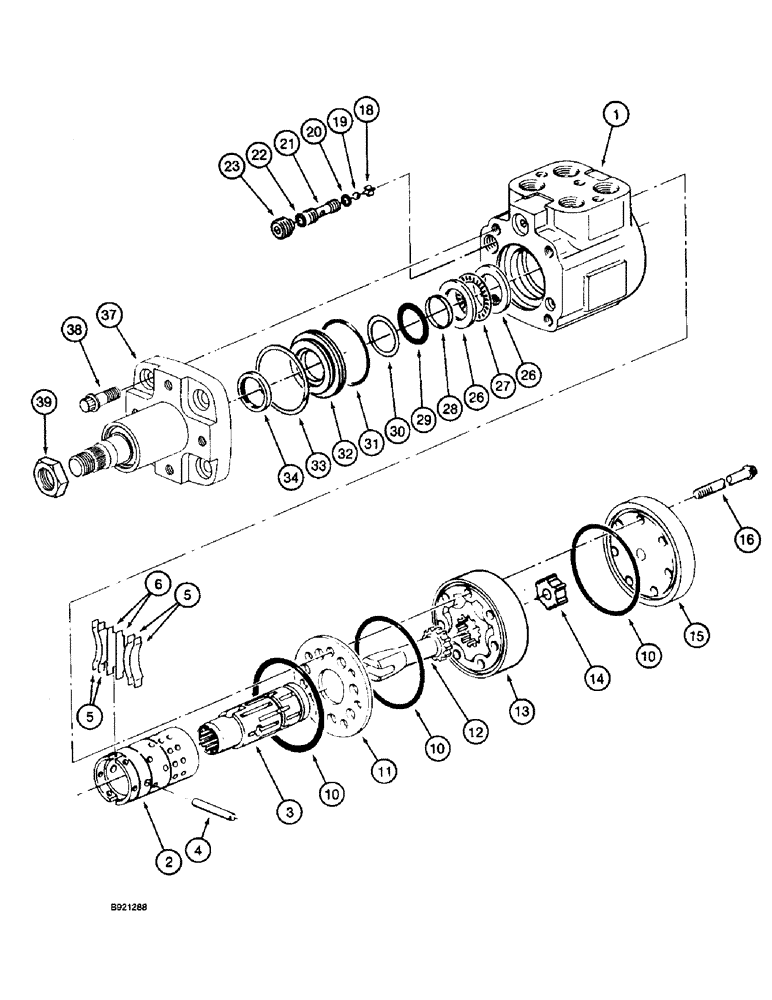 Схема запчастей Case IH 2055 - (5-08) - STEERING PUMP ASSEMBLY (04) - STEERING