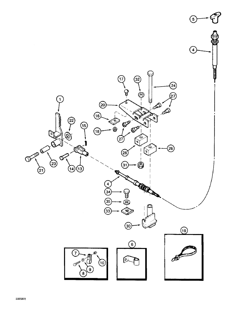 Схема запчастей Case IH 1800 - (7-14) - PARKING BRAKE AND CONTROLS, USED WITH MASTER BRAKE ON PAGE 7-7 (5.1) - BRAKES