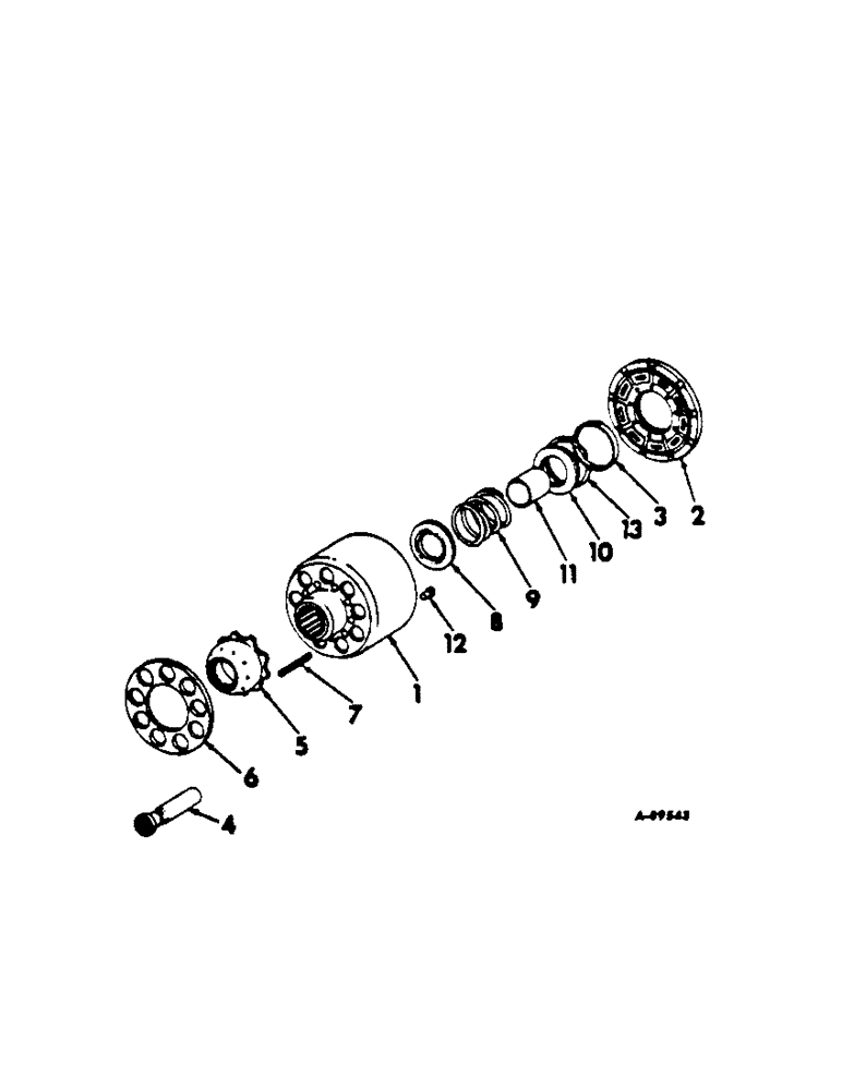 Схема запчастей Case IH 454 - (07-12[1]) - DRIVE TRAIN, PUMP CYLINDER BLOCK (04) - Drive Train