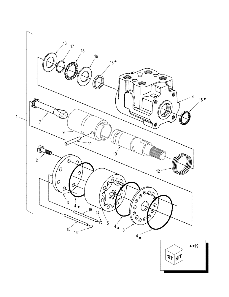 Схема запчастей Case IH STX325 - (05-04[01]) - STEERING CONTROL VALVE, WITHOUT ACCUSTEER (05) - STEERING