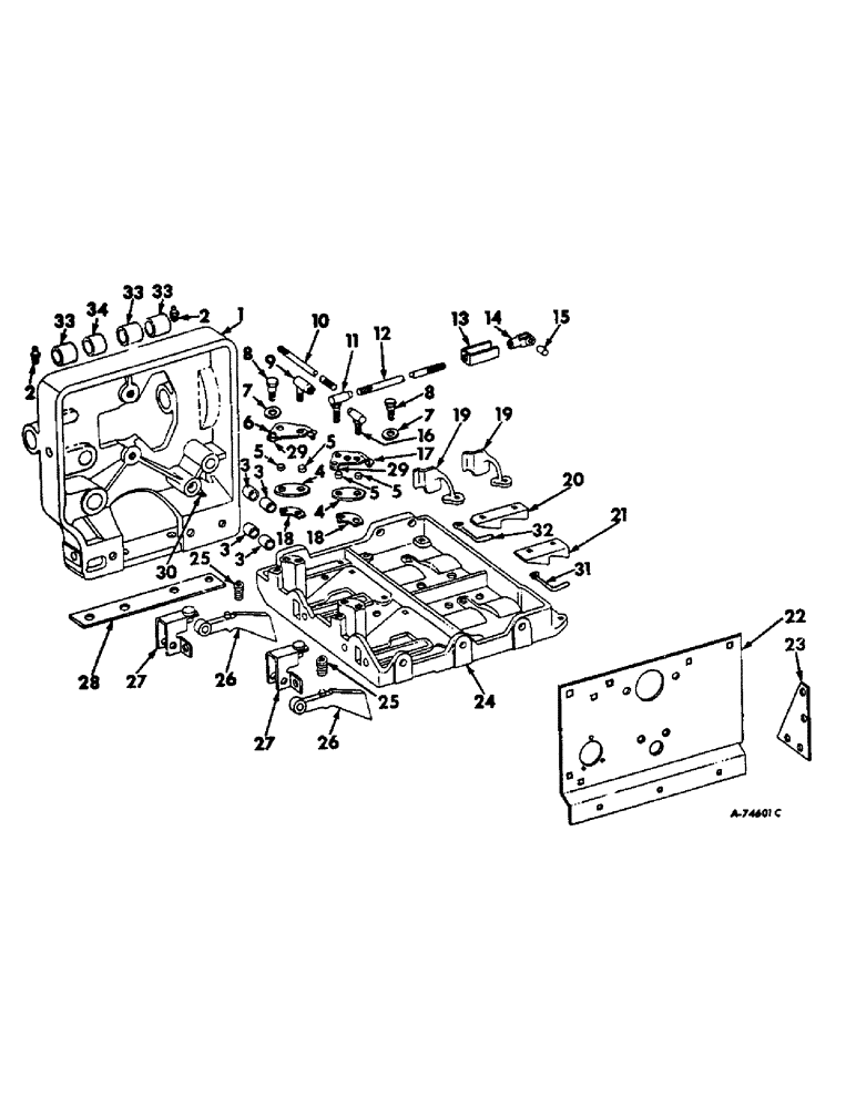 Схема запчастей Case IH 430 - (E-44) - TWISTER BASE PLATE & SUPPORTS, WIRE BALERS, S/N, 430T 50 IN. THRU 001193, 440T 50 IN. THRU 002159 