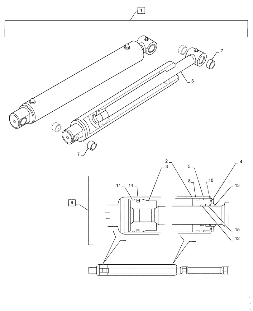 Схема запчастей Case IH LX760 - (35.701.090) - BOOM LIFT CYLINDER - NSL (35) - HYDRAULIC SYSTEMS