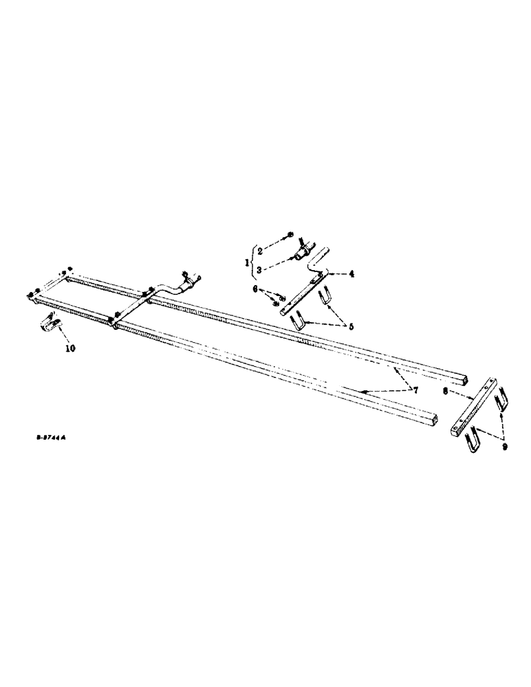 Схема запчастей Case IH 452 - (T-09) - FRONT TOOL BAR, 6-ROW 