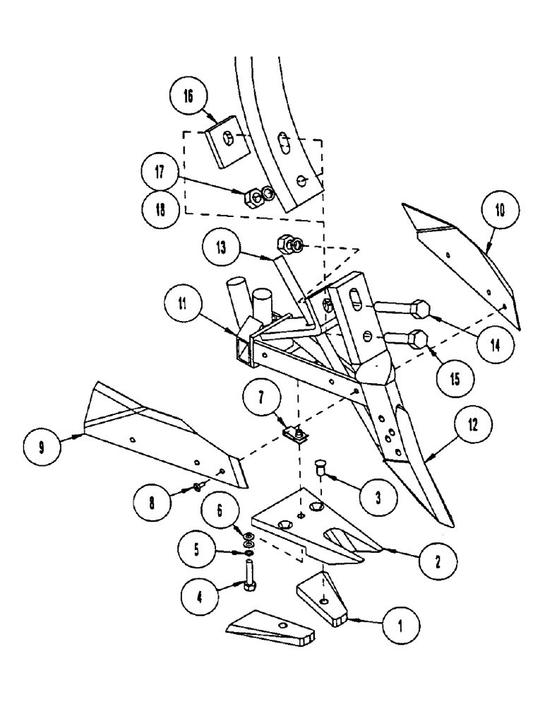 Схема запчастей Case IH CONCORD - (B56) - STANDARD ANDERSON OPENER, 10" LIQUID 