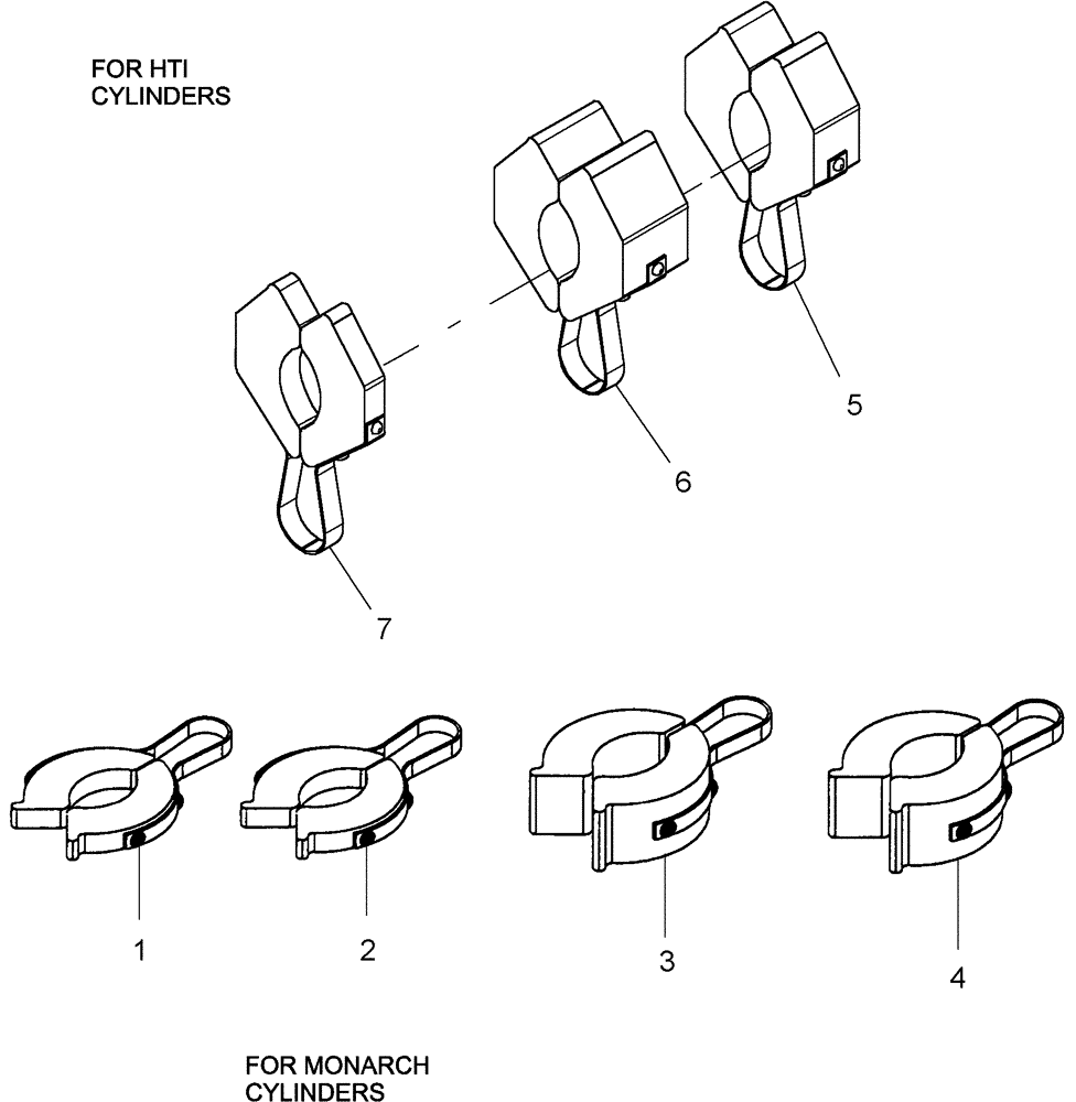 Схема запчастей Case IH ATX - (08-86) - PERMANENT CYLINDER SPACERS - WING DEPTH CYLINDERS (08) - HYDRAULICS