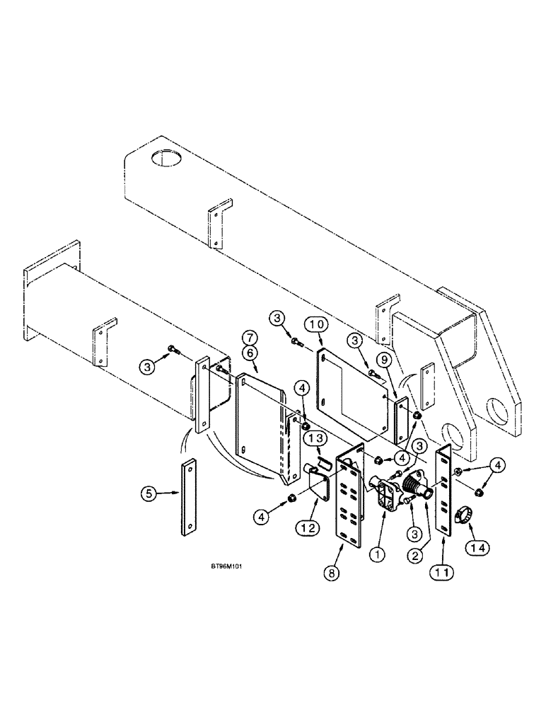 Схема запчастей Case IH 955 - (9C-66) - SEED DELIVERY TUBE BREAKAWAY COUPLERS, 12 ROW NARROW & 16 ROW NARROW - FOLD FRONT (09) - CHASSIS/ATTACHMENTS