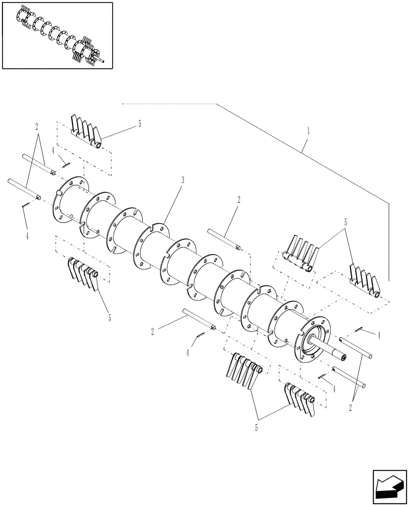 Схема запчастей Case IH DC101F - (15.05) - ROTOR ASSEMBLY (15) - CROP CONDITIONING