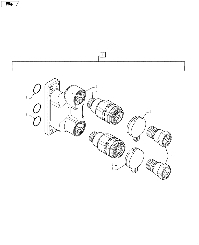 Схема запчастей Case IH STEIGER 400 - (88.035.15) - DIA KIT, ADDITIONAL PRODUCTS - 3/4" COUPLER KIT (88) - ACCESSORIES