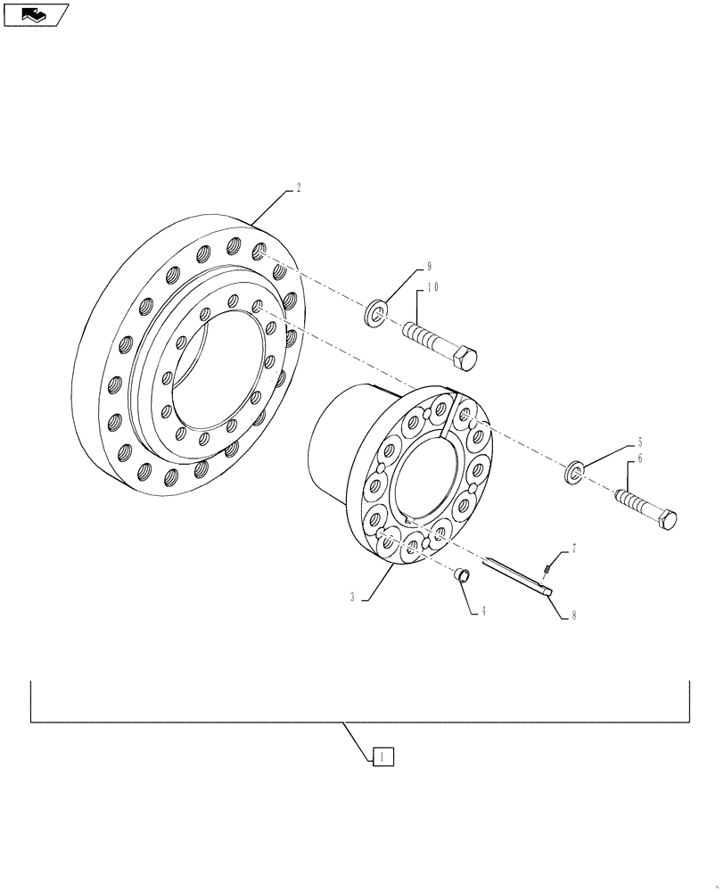 Схема запчастей Case IH STEIGER 600 - (44.100.32) - HUBS & WHEEL MOUNTING, 140MM AXLE - 600 SERIES AXLE (44) - WHEELS