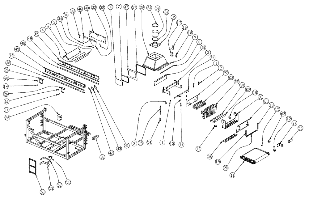 Схема запчастей Case IH 437 - (01-004) - CONVEYOR PARTS, MID Basic Unit