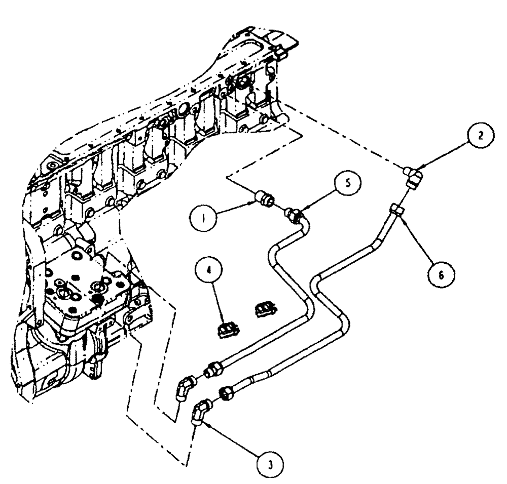 Схема запчастей Case IH FLX3510 - (02-007) - COOLANT LINES, AIR COMPRESSOR (01) - ENGINE