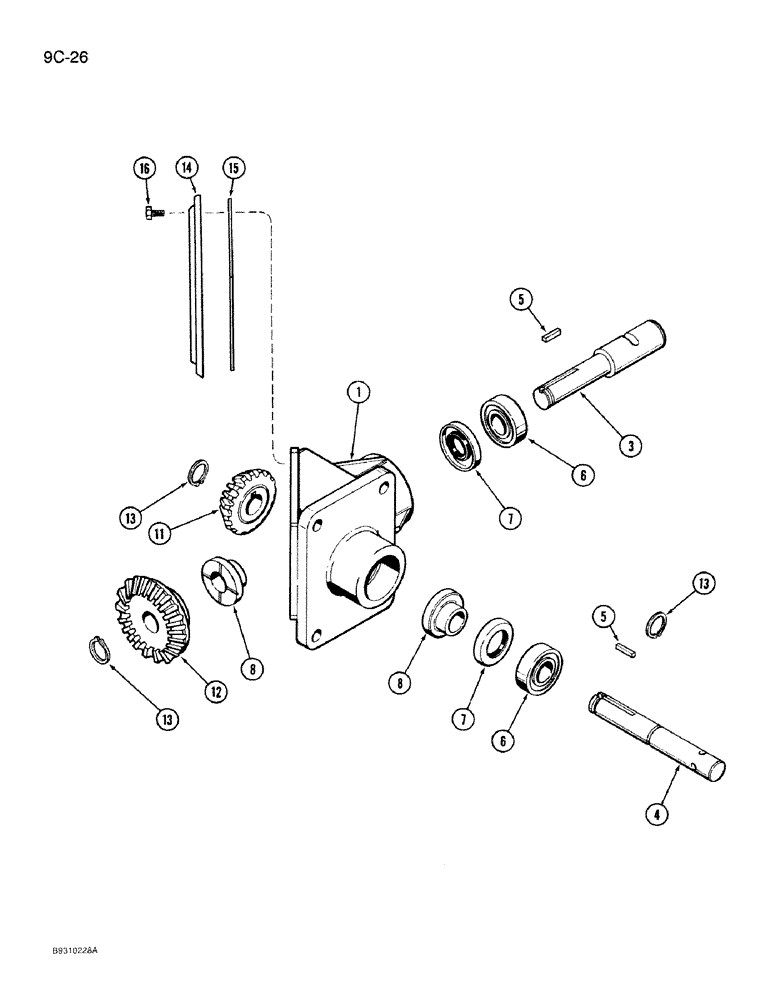 Схема запчастей Case IH 950 - (9C-26) - SEED DRUM GEARBOX, ALL RIGID, VERTICAL FOLD, AND FRONT FOLD PLANTERS (09) - CHASSIS/ATTACHMENTS