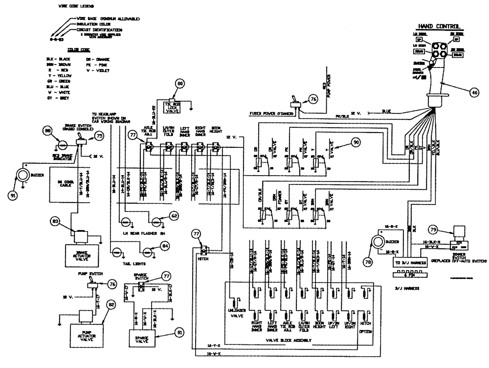 Схема запчастей Case IH PATRIOT NT - (11-005) - WIRING SCHEMATIC - VALVE (06) - ELECTRICAL