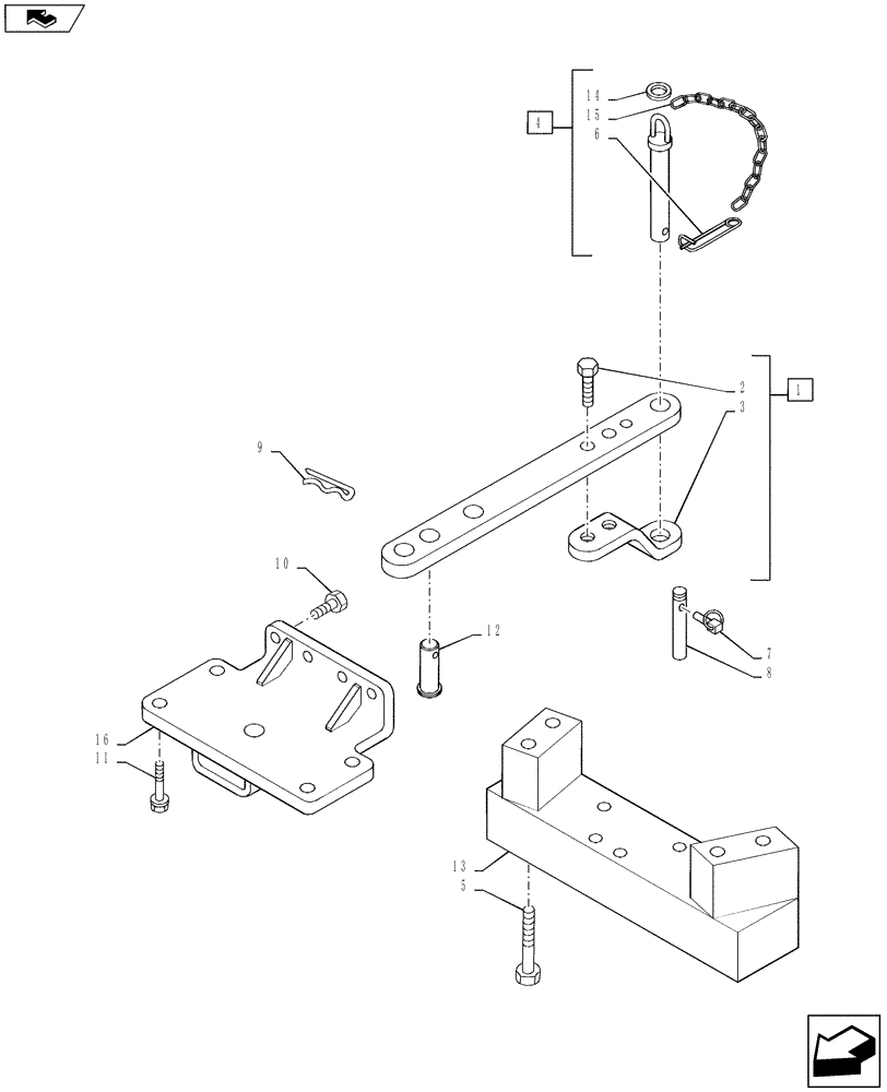 Схема запчастей Case IH PUMA 160 - (37.100.04) - VAR - 330918 - SWINGING DRAWBAR FOR SLIDER TOW HOOK (37) - HITCHES, DRAWBARS & IMPLEMENT COUPLINGS