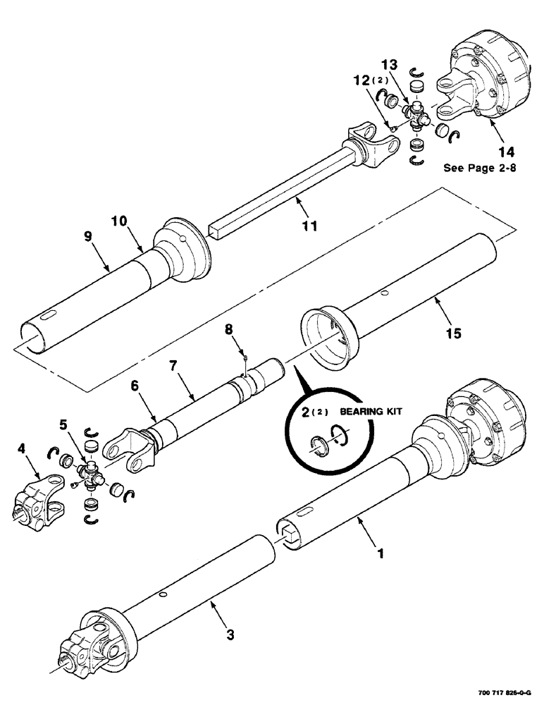 Схема запчастей Case IH DC515 - (2-06) - DRIVELINE ASSEMBLY, WEASLER (09) - CHASSIS