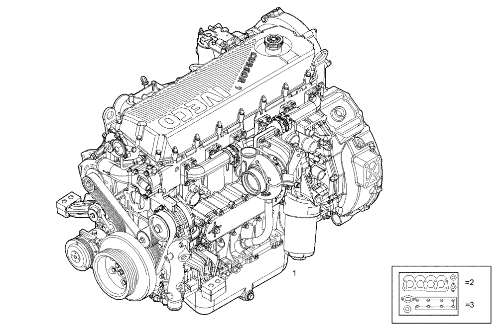 Схема запчастей Case IH F2CE9684M E008 - (0002.115) - COMPLETE ENGINE 