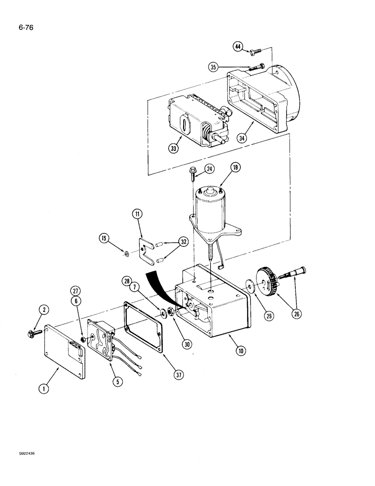 Схема запчастей Case IH 9230 - (6-076) - ELECTRIC SHIFT ASSEMBLY (06) - POWER TRAIN