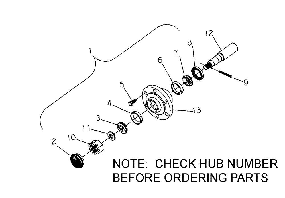 Схема запчастей Case IH 370 TRUE-TANDEM - (44.100.05) - 75-8 HUB AND SPINDLE ASSEMBLY (44) - WHEELS