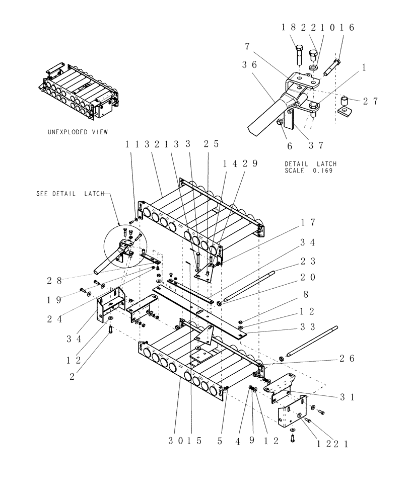 Схема запчастей Case IH ADX3260 - (L.10.F[32]) - ADX3260 INTERMEDIATE MANIFOLD TBH L - Field Processing