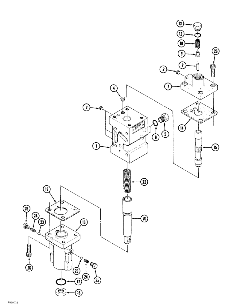 Схема запчастей Case IH 9390 - (6-142) - PTO CLUTCH ASSEMBLY, CONTROL VALVE ASSEMBLY (CONTD) (06) - POWER TRAIN