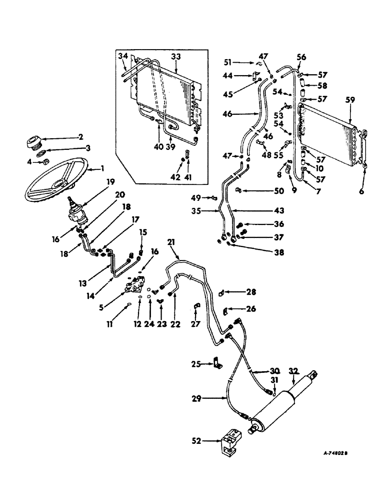 Схема запчастей Case IH 806 - (J-05) - STEERING MECHANISM, POWER STEERING, INTERNATIONAL TRACTORS Steering Mechanism