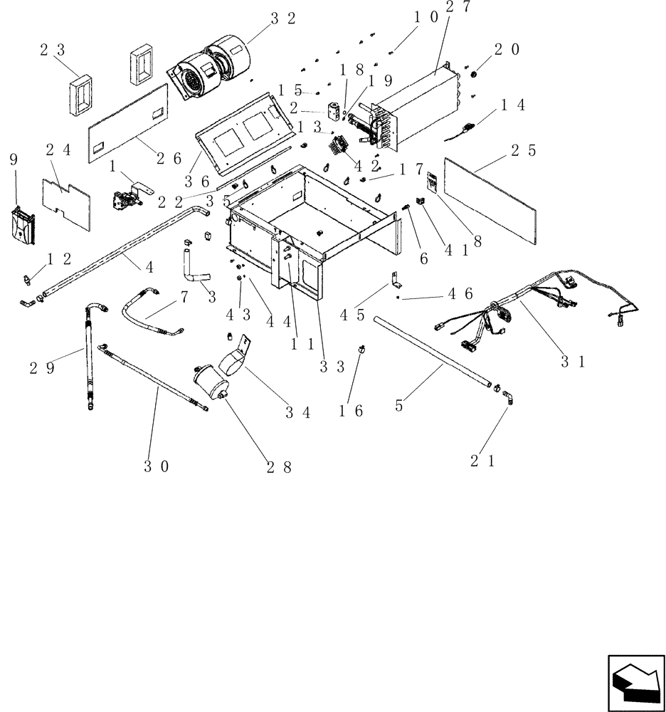 Схема запчастей Case IH 6130 - (50.200.10) - BOX ASSY - AIR CONDITIONING (50) - CAB CLIMATE CONTROL