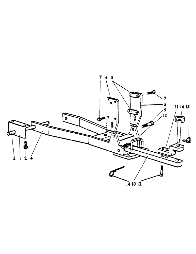 Схема запчастей Case IH 1200 - (070) - UNIVERSAL DRAWBAR Drawbars & Hitches