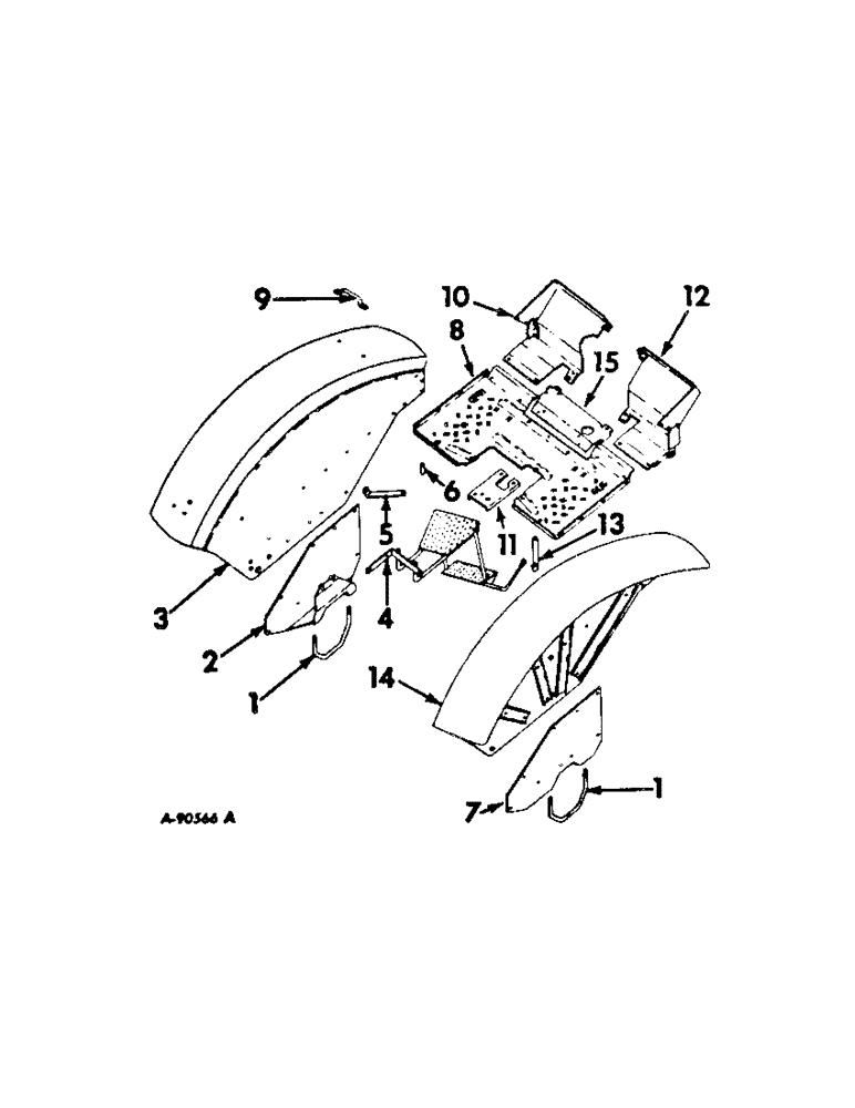Схема запчастей Case IH 2856 - (A-10[A]) - CHASSIS, RADIATOR AND SHEET METAL, FENDERS AND PLATFORMS, INTERNATIONAL TRACTORS Chassis, Radiator & Sheet Metal
