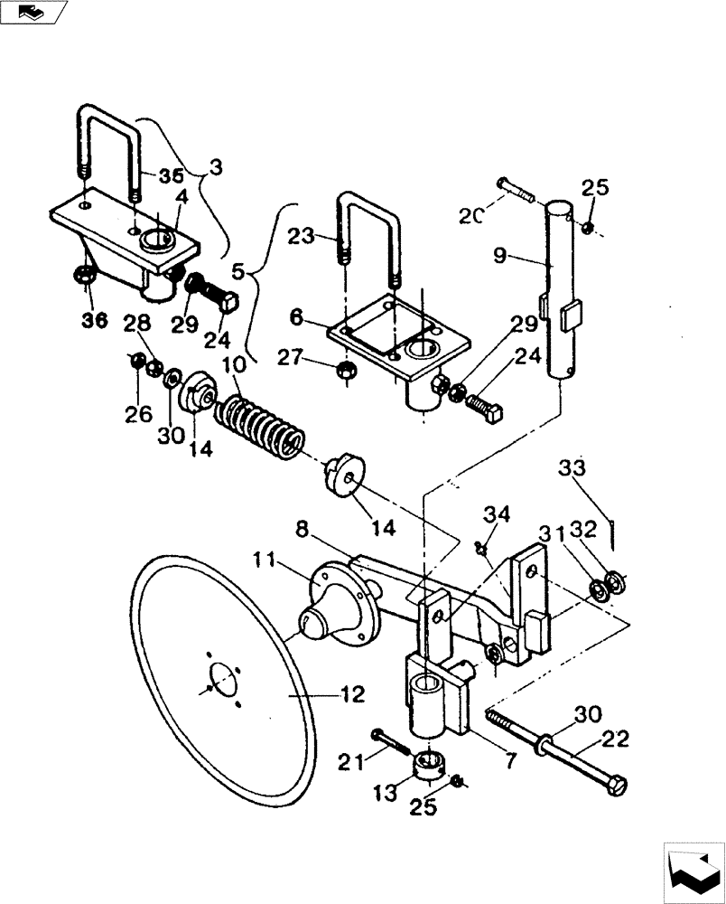 Схема запчастей Case IH 4200 II - (75.200.02) - 24" SPRING COLTER ASSEMBLY (75) - SOIL PREPARATION